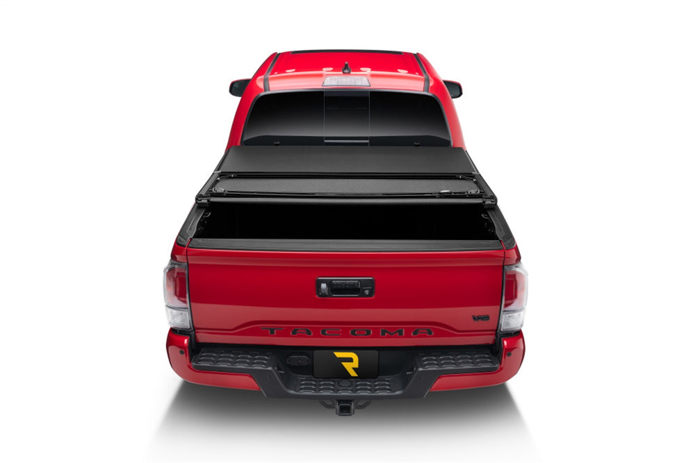 Trifecta ALX Tonneau Cover-Black-Leather Grained Fabric-2016-2023 Toyota Tacoma 5ft. Bed without Trail Special Edition Storage Boxes