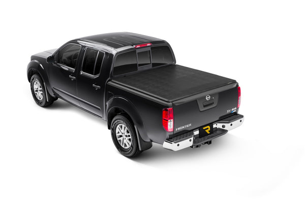 Trifecta 2.0 Tonneau Cover-Black-Leather Grained Fabric-2005-2021 Nissan Frontier 4ft. 11in. Bed Bed with Factory Bed Rail Caps