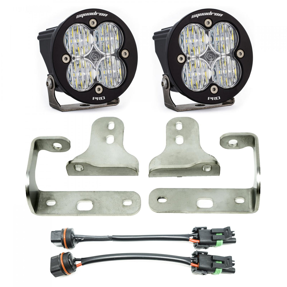Squadron-R Pro Fog Pocket Kit - '20-25 Gladiator / '18-25 Wrangler JL; w/ OE Sport Bumper (Wide Cornering; Clear)