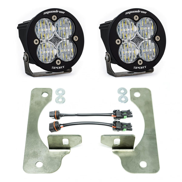 Squadron-R Sport Fog Pocket Kit - '20-25 Gladiator / '18-25 Wrangler JL; w/ OE Rubicon Bumper (Wide Cornering; Clear)