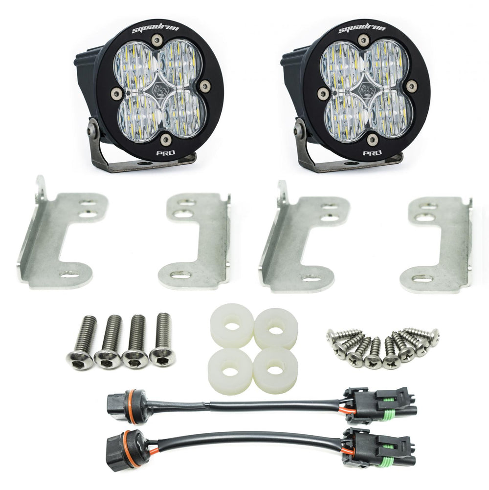 Squadron-R Pro Fog Pocket Kit - '20-25 Gladiator / '18-25 Wrangler JL; w/ OE Sahara Bumper (Wide Cornering; Clear)
