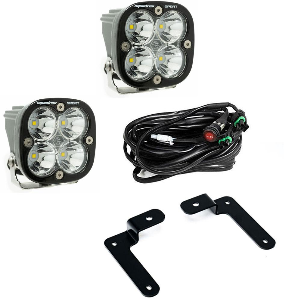 Squadron Sport A-Pillar Kit - '20-25 Gladiator / '18-25 Wrangler JL (Spot; Clear)