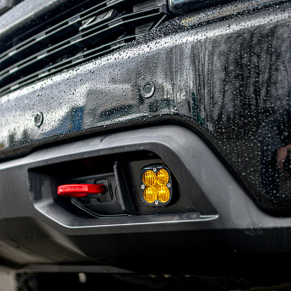 Squadron Sport Fog Pocket Kit - '19-22 Silverado 1500 / '20-22 2500HD/3500HD (Wide Cornering; Baja Amber)
