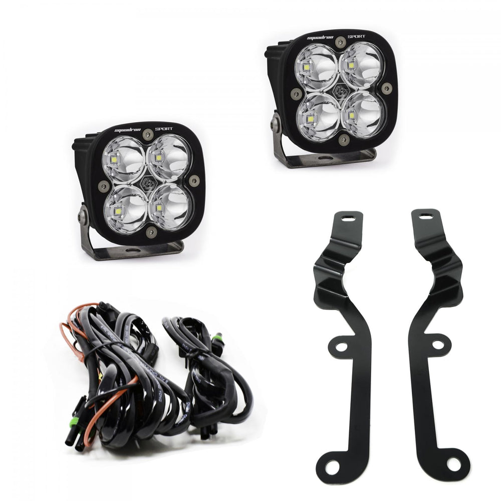 Squadron Sport A-Pillar Kit - '19-24 Silverado 1500 (Spot; Clear)