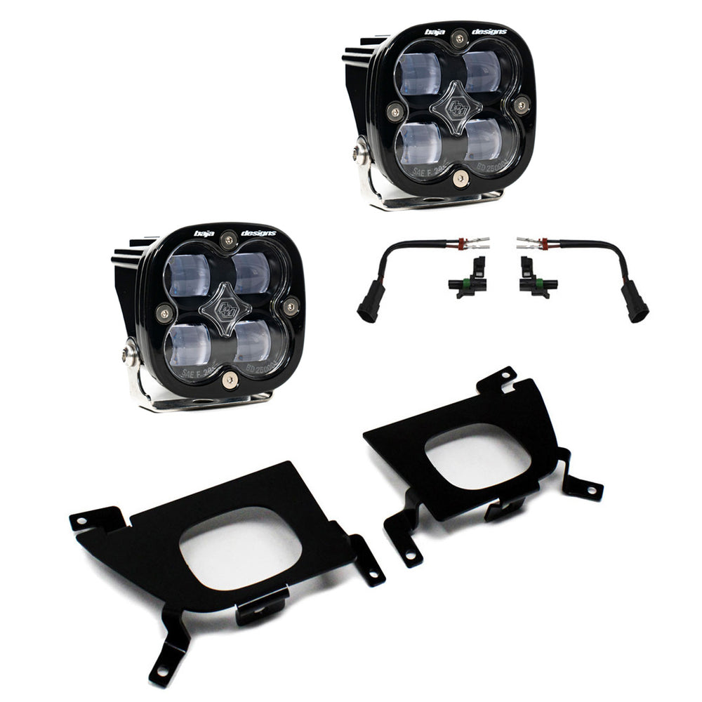 Squadron SAE Fog Pocket Kit - '19-22 Silverado 1500 / '20-22 2500HD/3500HD (SAE Fog; Clear)