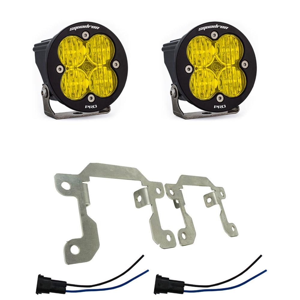 Squadron-R Pro Fog Pocket Kit - '14-17 Fiesta ST; '13-14 Focus ST; '13-16 Fusion; '15-17 Mustang; '15-16 Transit; '13-16 BRZ/Impreza; '13-19 Crosstrek; '14-18 Forrester, '10-12 Legacy/Outback; '15-19 WRX/STI (Wide Cornering; Baja Amber)
