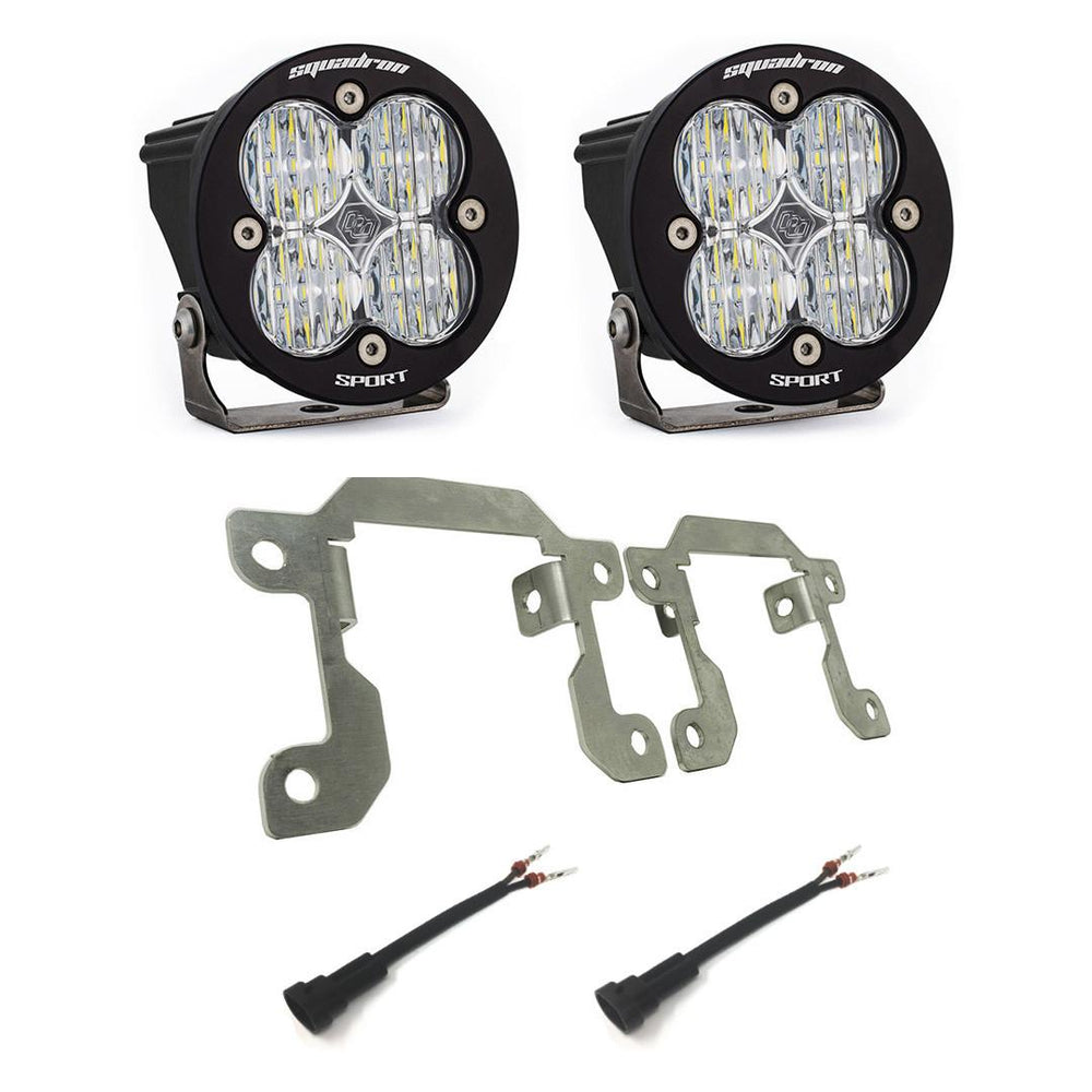 Squadron Sport Fog Pocket Kit - '19-23 Ranger; '21-25 Bronco w/ OE Plastic Bumper (Wide Cornering; Clear)