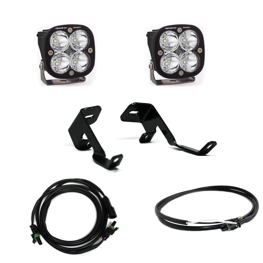 Squadron Pro A-Pillar Kit - '15-20 F-150; '17-20 F-150 Raptor (Spot; Clear)