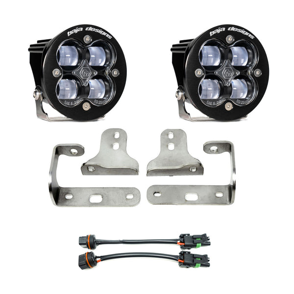Squadron-R SAE Fog Pocket Kit - '20-25 Gladiator / '18-25 Wrangler JL; w/ OE Sport Bumper (SAE Fog; Clear)
