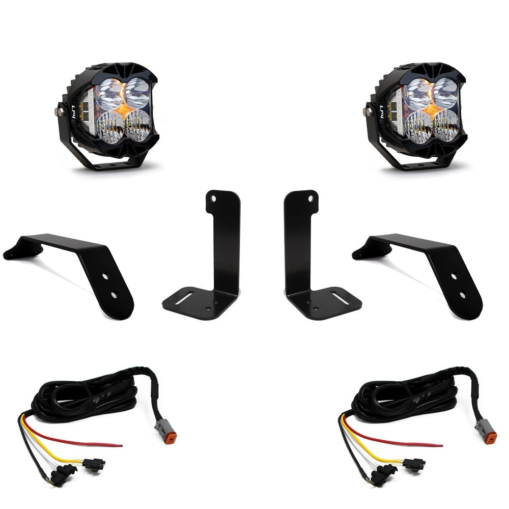 LP4 Pro Bumper Kit - '20-25 Gladiator / '18-25 Wrangler JL; w/ OE Plastic Bumper (Driving/Combo; Clear; Upfitter Wiring)