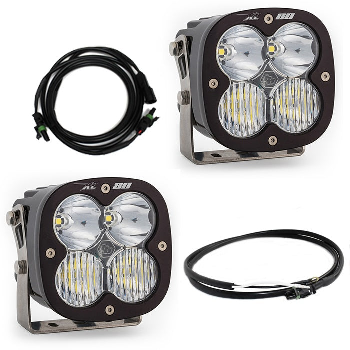 XL80 Bumper Kit - '20-25 Gladiator / '18-25 Wrangler JL; w/ OE Steel Bumper (Driving/Combo; Clear; Upfitter Wiring)