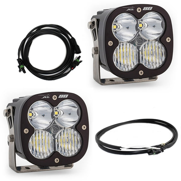 XL80 Bumper Kit - '20-25 Gladiator / '18-25 Wrangler JL; w/ OE Steel Bumper (Driving/Combo; Clear; Upfitter Wiring)