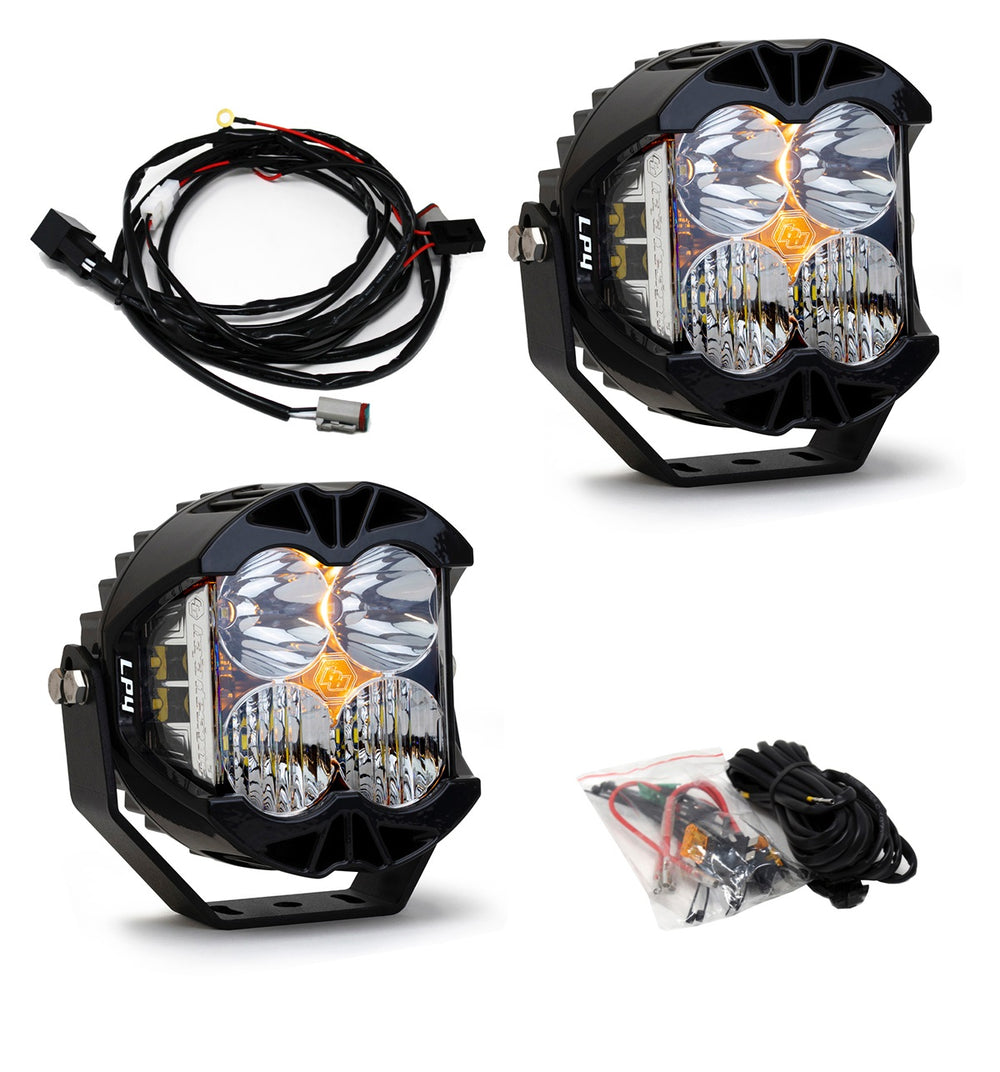 LP4 Pro Bumper Kit - '20-25 Gladiator / '18-25 Wrangler JL; w/ OE Steel Bumper (Driving/Combo; Clear; Toggle Wiring)