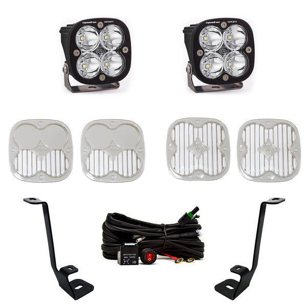 Squadron Sport A-Pillar Kit - '21-22 F-150 (Spot; Clear; Toggle Wiring)