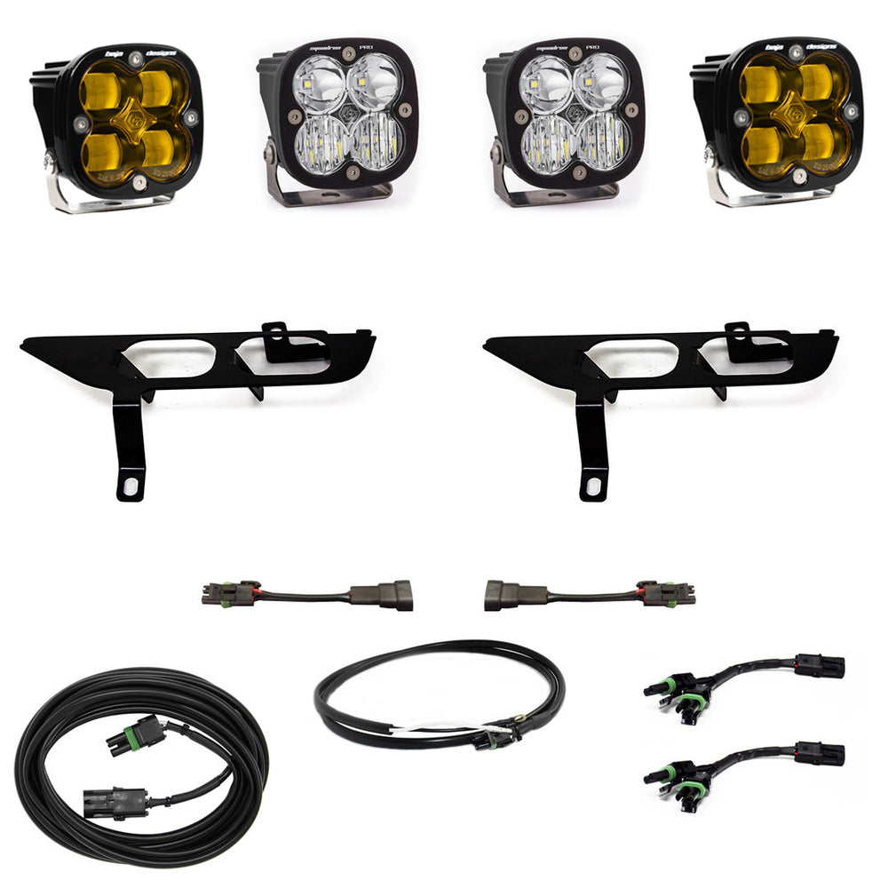 Squadron SAE/Sport Fog Pocket Kit - '21-23 F-150 w/o DRL (SAE Fog; Baja Amber; Upfitter Wiring)