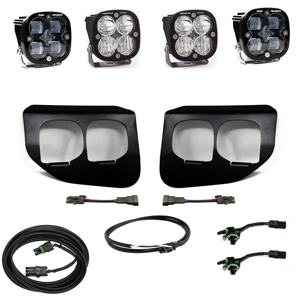 Squadron SAE/Sport Fog Pocket Kit - '20-22 F-250/350 Super Duty (SAE Fog; Clear; Upfitter Switch)