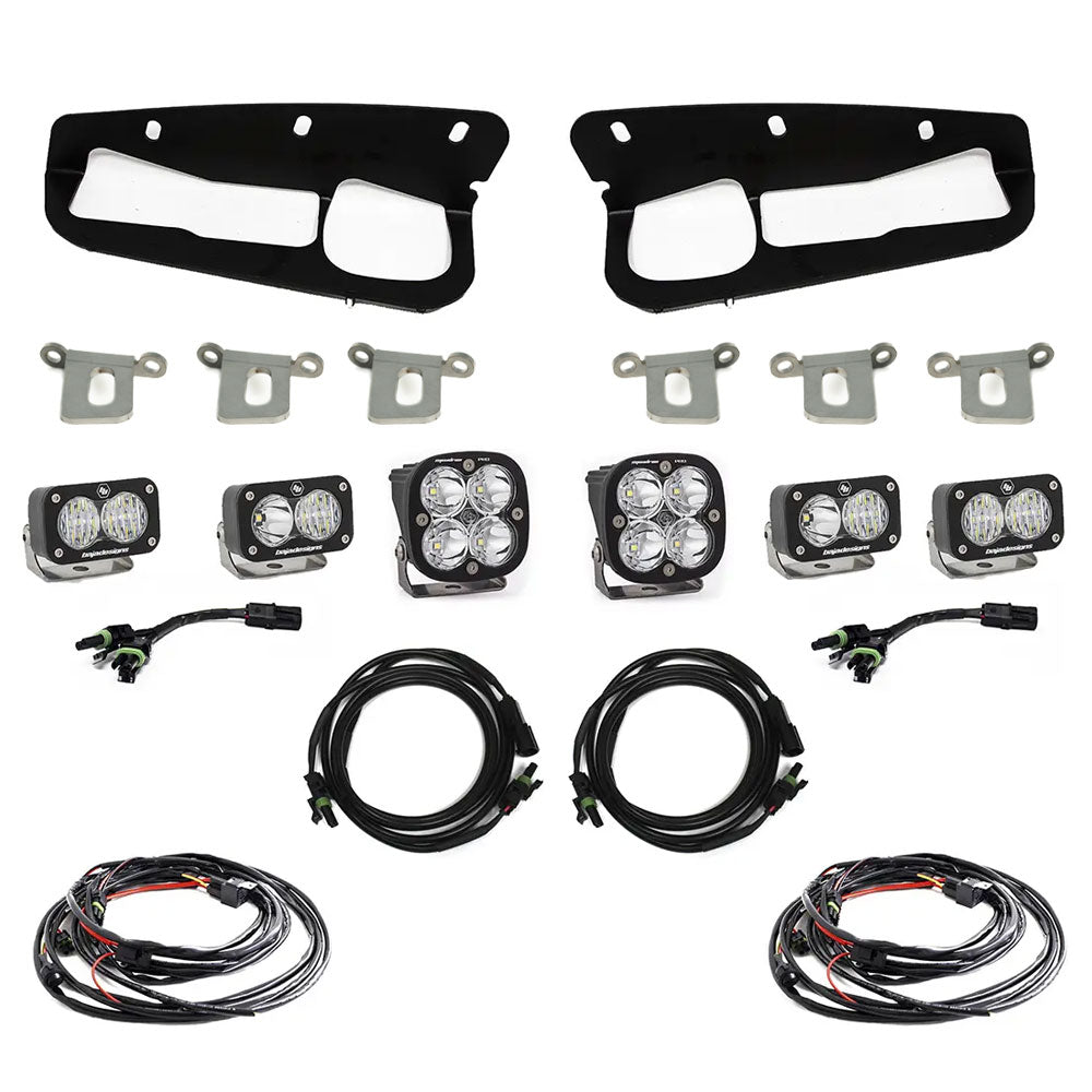 Squadron Pro/Dual S2 Sport Steel Bumper Fog Pocket Kit - '21-25 Bronco; '22-25 Bronco Raptor; Steel Bumper (Multi-Pattern; Clear; Toggle Wiring)