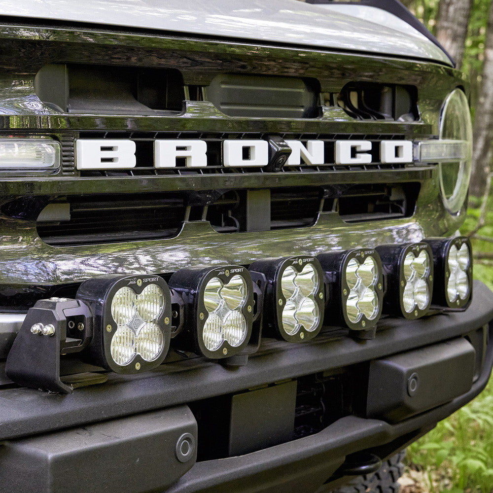 XL Linkable Sport Bumper Light Kit - '21-25 Bronco; w/ OE Plastic Bumper (Multi-Pattern; Clear; Toggle Wiring)
