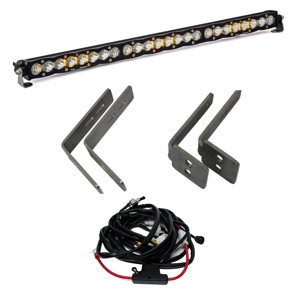 S8 30 Inch Grille Upper Light Kit - '11-16 F-250/350 Super Duty (Driving/Combo; Clear)