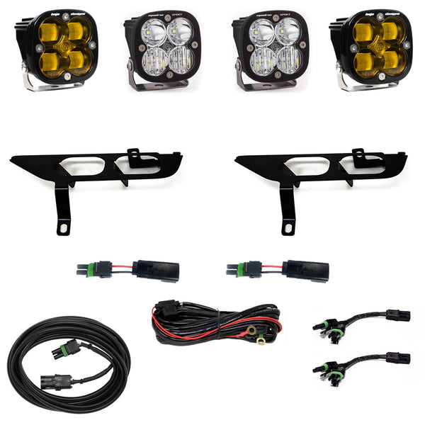 Squadron SAE/Sport Fog Pocket Kit - '21-23 F-150 w/ DRL (SAE Fog; Baja Amber; Toggle Wiring)