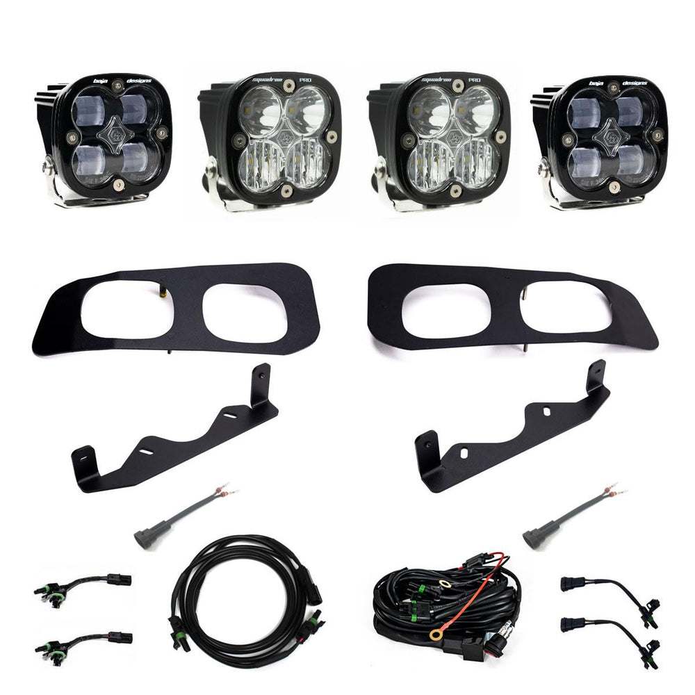 Squadron SAE/Pro Fog Pocket Kit - 2023-25 Ford F-250/350 Super Duty (SAE Fog; Clear; Toggle Wiring)