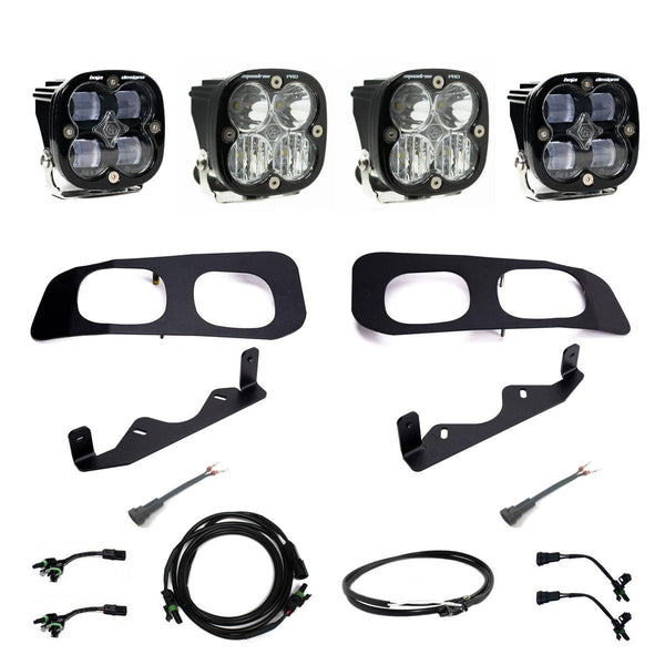Squadron SAE/Pro Fog Pocket Kit - 2023-25 Ford F-250/350 Super Duty (SAE Fog; Clear; Upfitter Wiring)