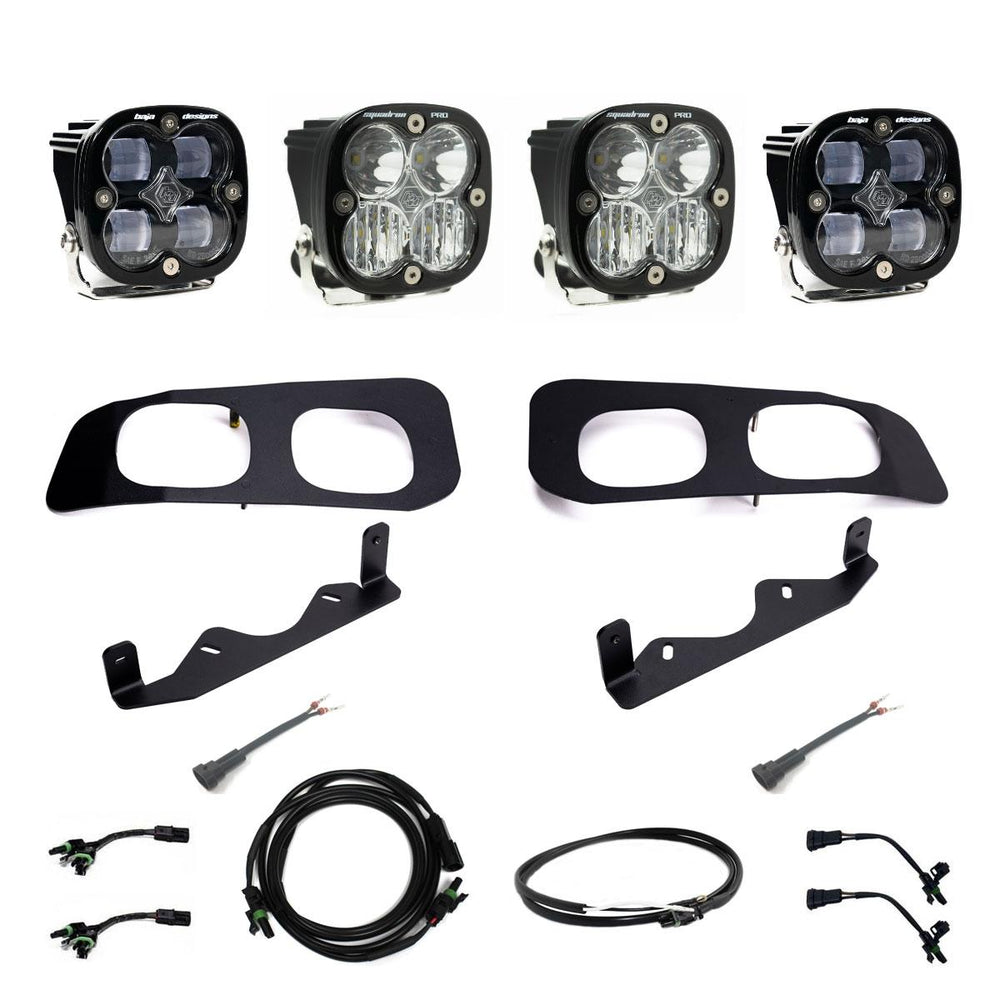 Squadron SAE/Pro Fog Pocket Kit - 2023-25 Ford F-250/350 Super Duty (SAE Fog; Clear; Upfitter Wiring)