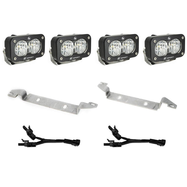 S2 Sport Dual Fog Pocket Light Kit - 2024-On Tacoma (Wide Cornering; Clear)