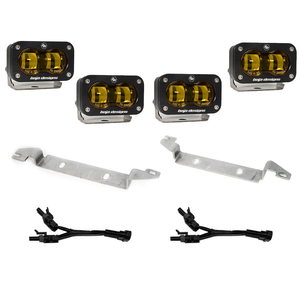 S2 SAE OEM Fog Light Replacement Kit - 2024-On Toyota Tacoma (SAE Spot; Baja Amber)
