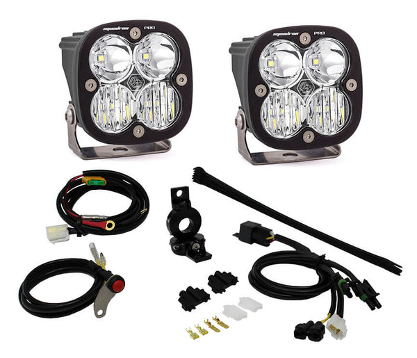 Adventure Bike Squadron Pro Auxiliary Light Kit (Driving Combo; Clear; 1 inch Mount)