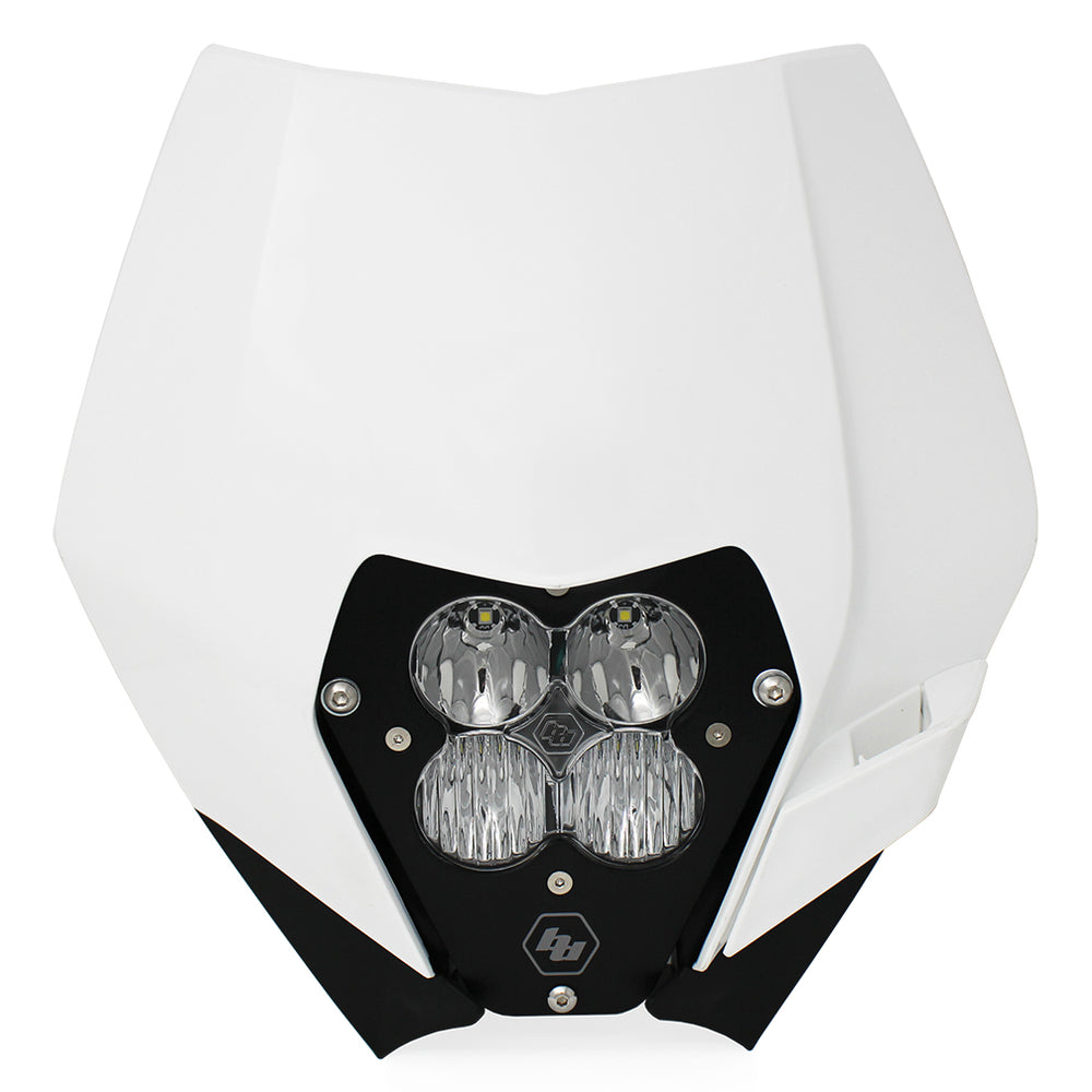 XL Pro (D/C) Headlight Kit w/ Shell - '11-13 250 SX-F/250 XC-F/250 XCF-W; '12-13 350 EXC-F; '11-13 350 SX-F/350 XC-F; '12-13 350 XCF-W; '08-12 450 XC-F; '12-13 500 EXC (Driving/Combo; Clear)
