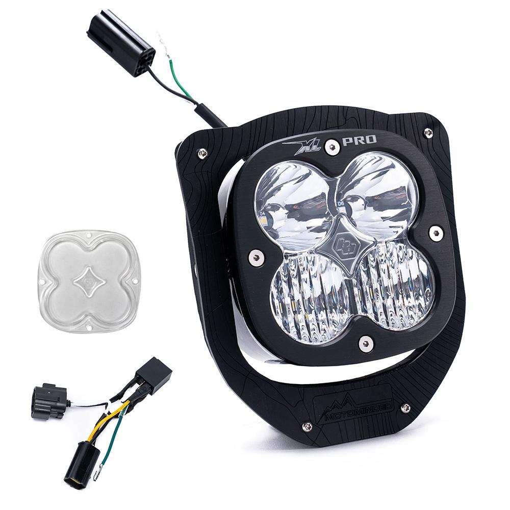Husqvarna XL Pro (D/C) Headlight Kit w/ Hi-Low Harness - 2024-On FE 350S; FE 501S; FE350W; FE 501W; FE 450; TE 150; TE 250; TE 300 (Driving Combo; Clear)