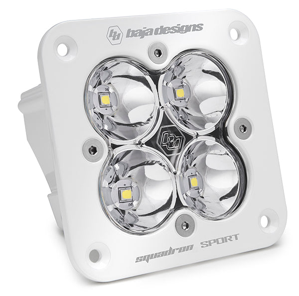 Squadron Sport White Flush Mount LED Auxiliary Light Pod (Spot; Clear)