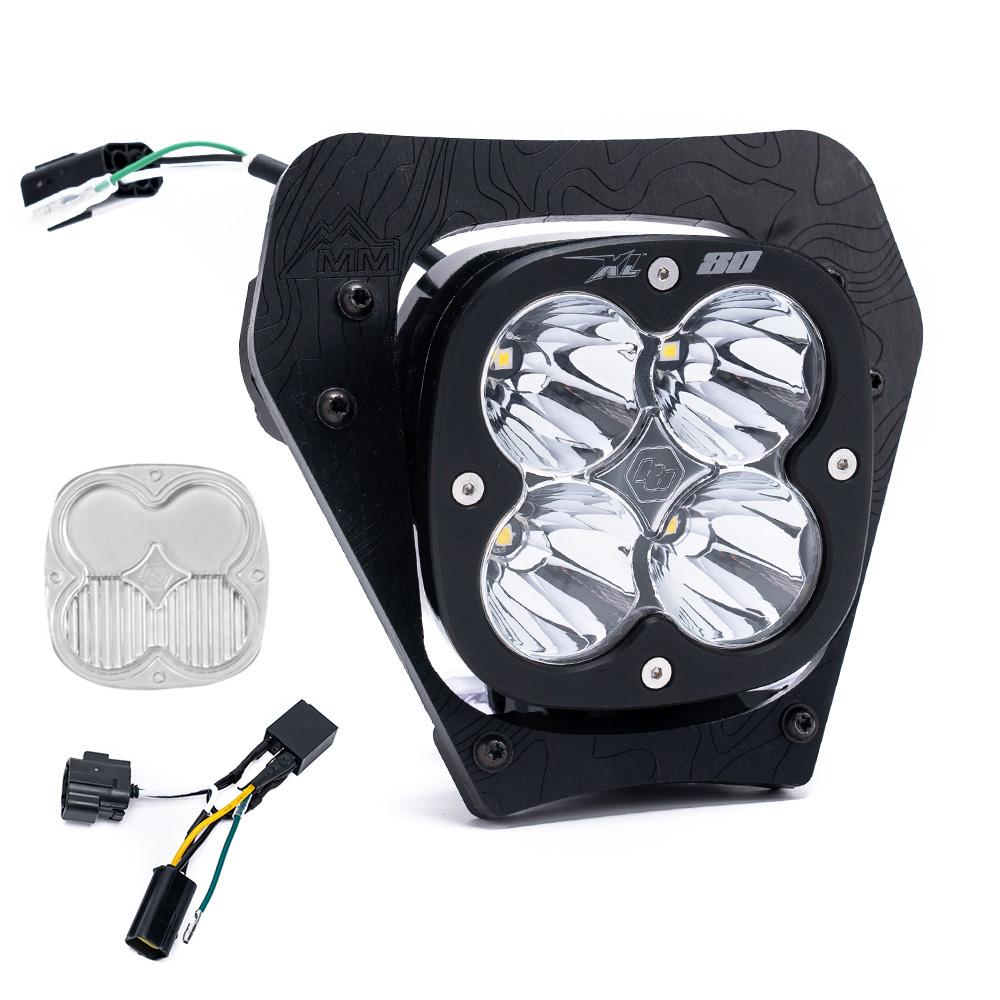 KTM XL80 (D/C) Headlight Kit w/ Hi-Low Harness - 2024-On 350 EXC-F;500 EXC-F (Spot; Clear)