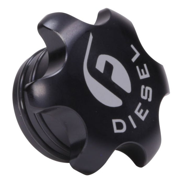 Fleece Performance - Fleece Performance Black Anodized Billet Fuel Cap for 2013-2018 Cummins - FPE-FC-1316-BLK