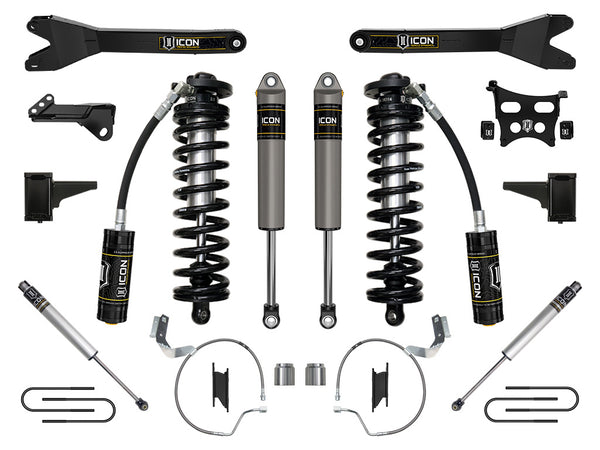 ICON 2023-2025 Ford F-250/F-350 Super Duty 4WD, 4-5.5" Lift, Stage 3 Coilover Conversion System w/ Radius Arms
