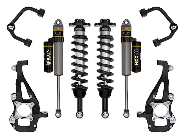 ICON 2021-2024 Ford F-150 4WD, 3.5-4.5" Lift, Stage 2 Suspension System, Tubular