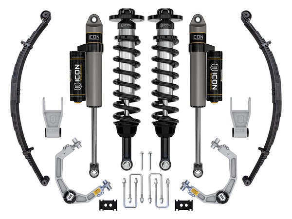 ICON 2021-2024 Ford F-150 Tremor, 2.5-3" Lift, Stage 2 Suspension System, Billet, w/ Leaf Packs