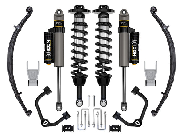 ICON 2021-2024 Ford F-150 Tremor, 2.5-3" Lift, Stage 2 Suspension System, Tubular, w/ Leaf Packs