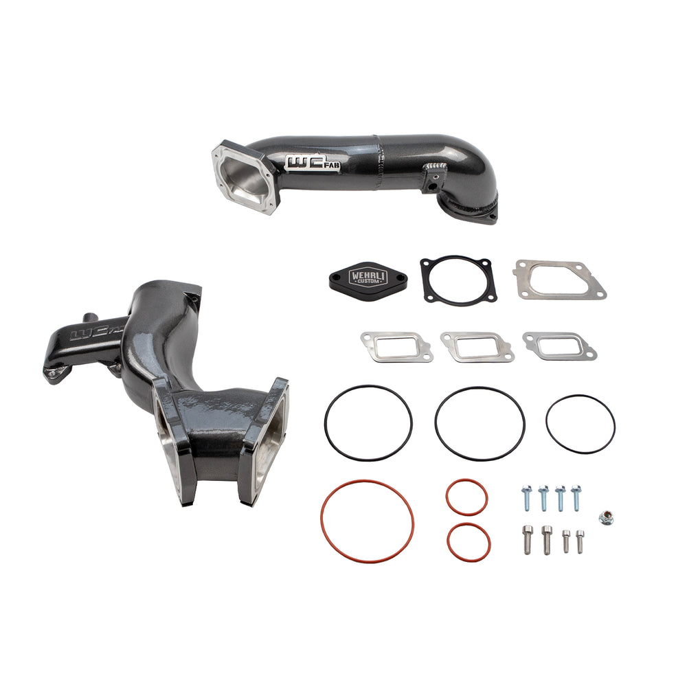 2011-2016 LML Duramax High Flow Y-Bridge Kit, Bengal Blue
