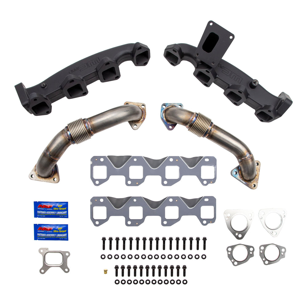 2017-2024 L5P Duramax Billet Exhaust Manifold & Stainless Up Pipe Kit with Gaskets and ARP Hardware
