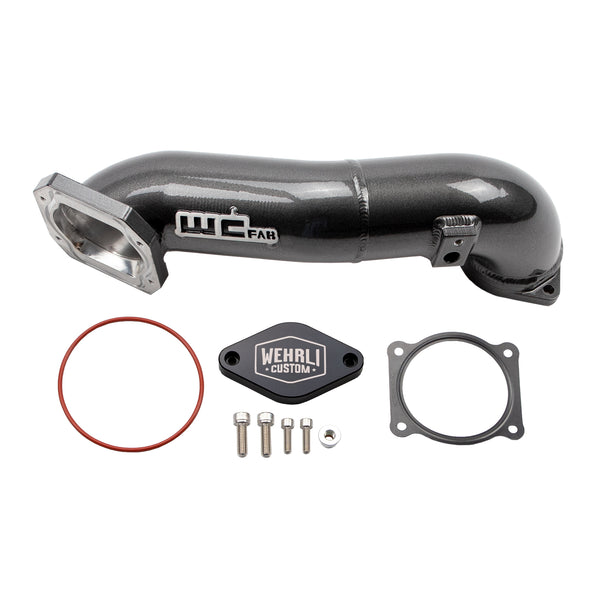 2011-2016 LML Duramax Passenger Side Upper Crossover Intercooler Pipe Kit Bengal Blue