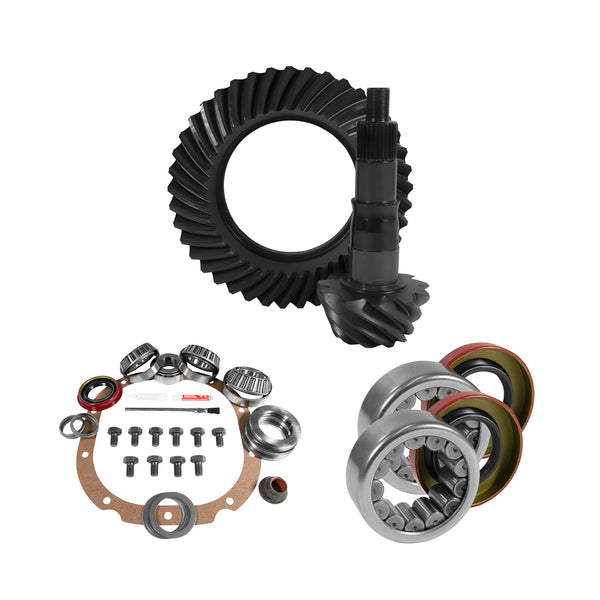 8.8" Ford 3.73 Rear Ring & Pinion, Install Kit, 2.99" OD Axle Bearings & Seals - YGK2056