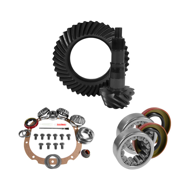 8.8" Ford 3.55 Rear Ring & Pinion, Install Kit, 2.99" OD Axle Bearings & Seals - YGK2065