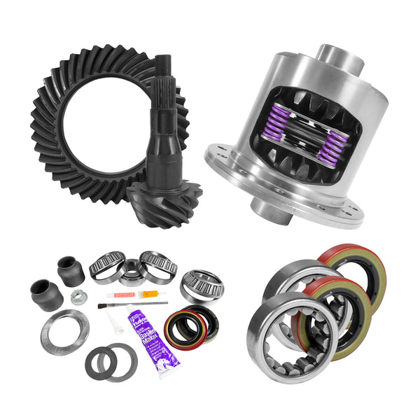 9.75" Ford 3.73 Rear Ring & Pinion, Install Kit, 34spl Posi, Axle Bearings - YGK2092