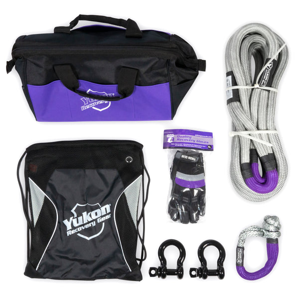 Yukon Recovery Gear Kit with 7/8?, 30-Foot Long Kinetic Rope, Shackles, & More - YRGKIT-1