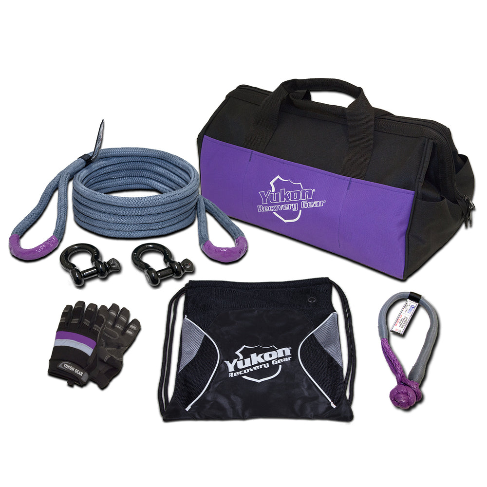 Yukon Recovery Gear Kit with 3/4?, 20-Foot Long Kinetic Rope, Shackles, & More - YRGKIT-2