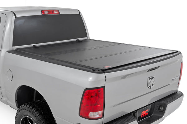 Rough Country - Hard Tri-Fold Flip Up Bed Cover - 6'4" Bed - Ram 1500/2500/3500 (10-25 & Classic)