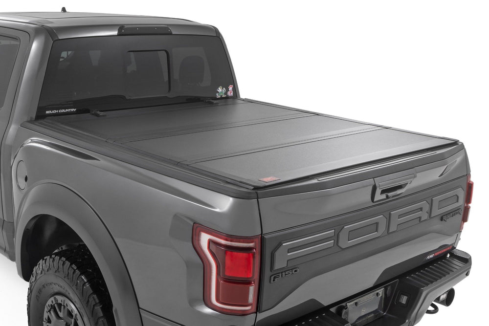 Rough Country - Hard Tri-Fold Flip Up Bed Cover - 5'7