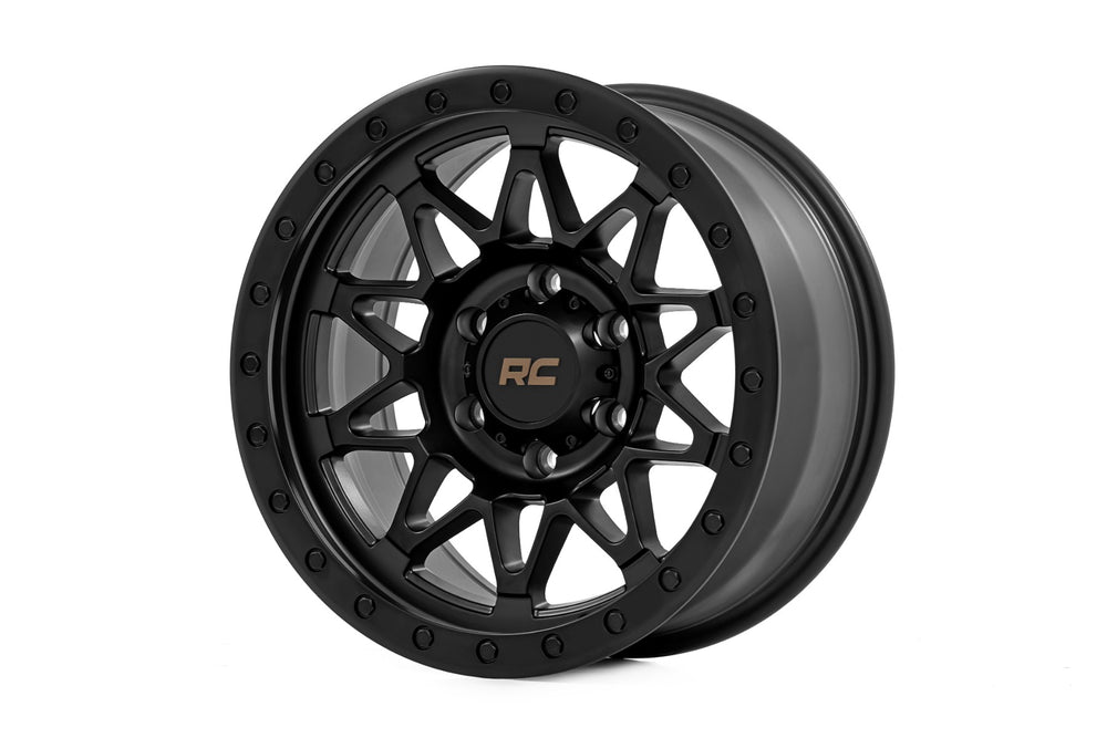 Rough Country - Rough Country 78 Series Wheel/Simulated Beadlock/Black/17x8.5/5x5/+0mm